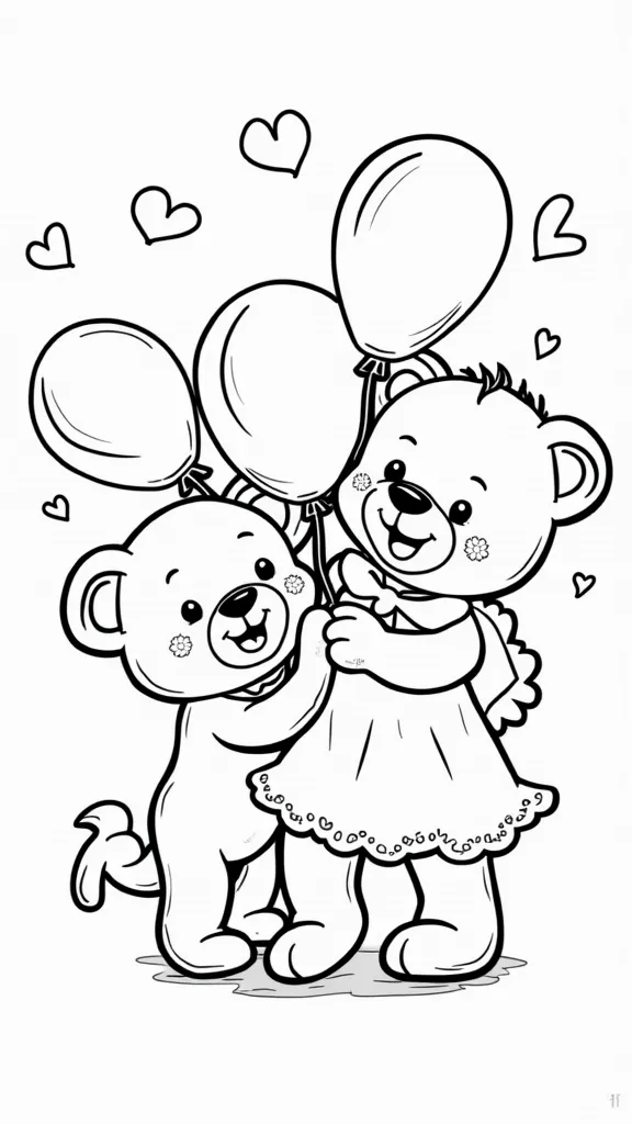 coloriages de la Saint-Valentin pour enfants